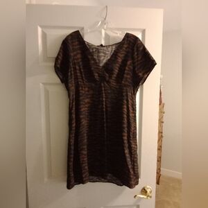 Madewell v neck mini Dress in Abstract Animal size 12
